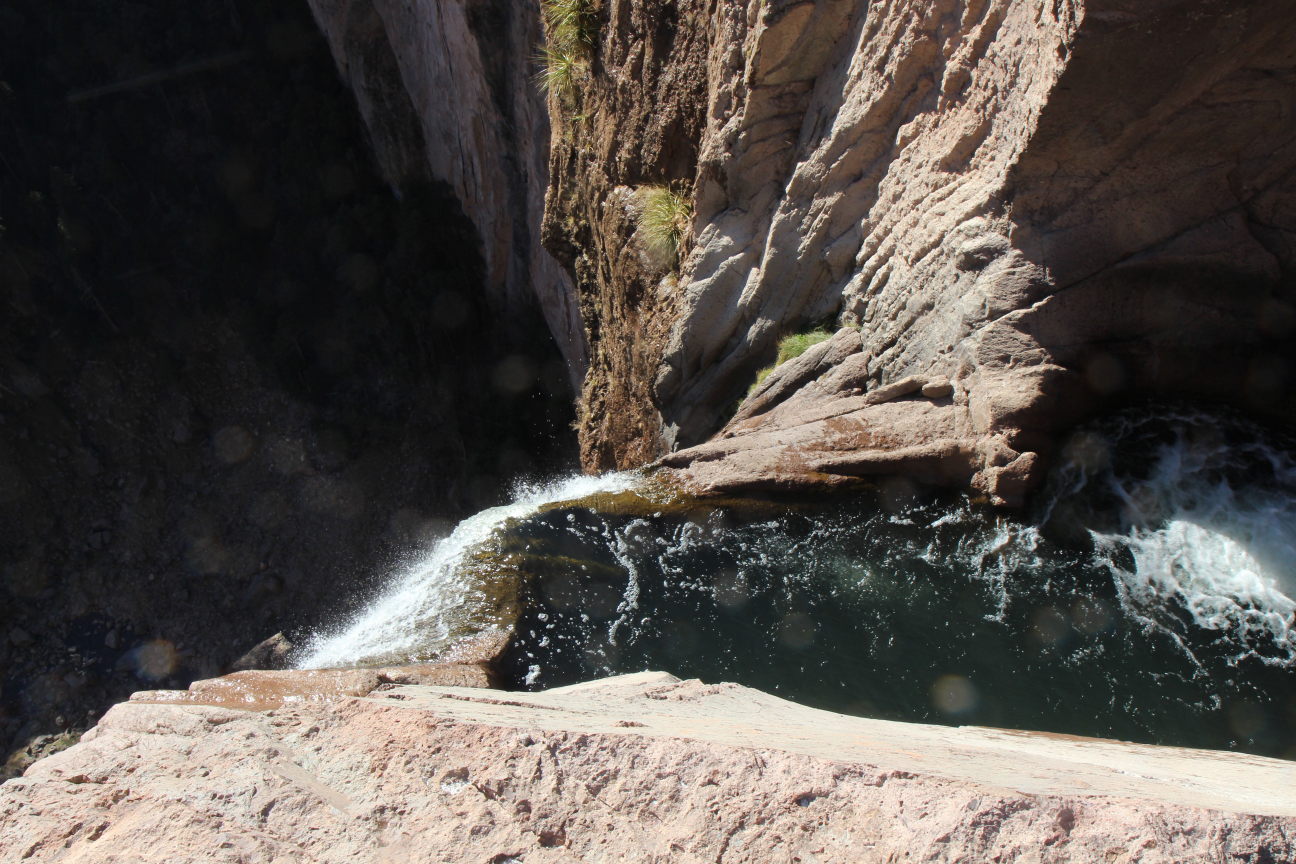 Vue du haut de la cascade